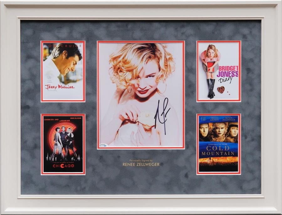 Renee Zellweger Tribute Photograph Signed Display - Memorabilia Framers Shop